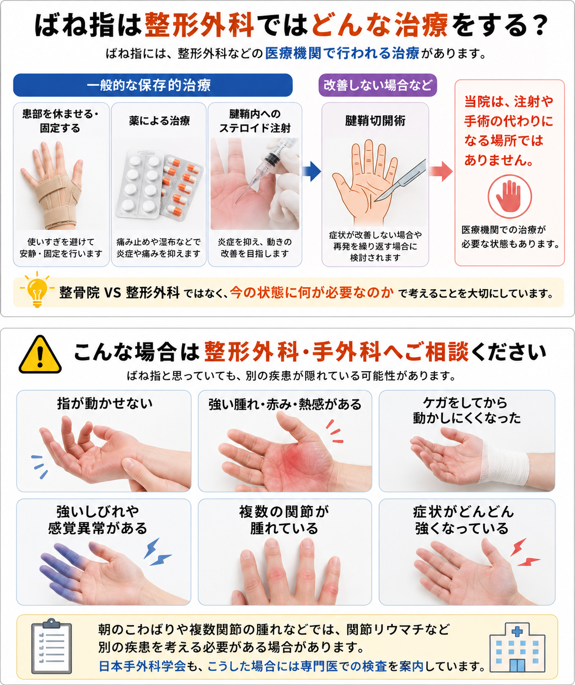 ばね指の整形外科での治療